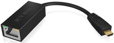 RaidSonic IcyBox Micro USB To RJ-45 Black