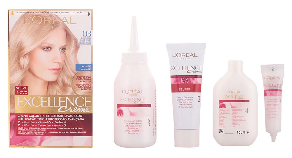 10. L'Oreal Paris Excellence Creme Permanent Hair Color, 8G Medium Golden Blonde, 100% Gray Coverage Hair Dye, Pack of 1 - wide 9
