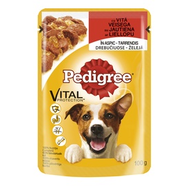 Mitrā barība (konservi) suņiem Pedigree, liellopa gaļa, 0.1 kg