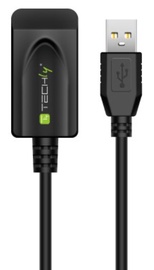 Pikendusjuhe Techly IUSB-REP20TY, must, 5 m