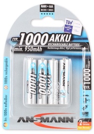 Ansmann HR03 NiMH AAA Rechargeable Battery 4pcs