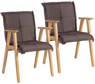 Стул для столовой Home4you Razor With Armrests Brown, 2 шт.