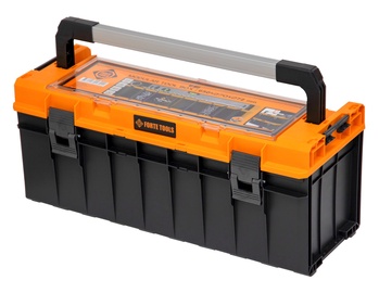 Instrumentu kaste Forte Tools SKRQPRO700POMLT002, 65 cm x 27.2 cm x 27 cm, melna/dzeltena