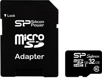 Atmiņas karte Silicon Power Superior Pro 32GB microSDHC UHS-I Class 10 U3 + SD Adapter