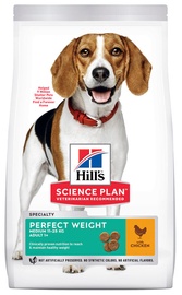 Sausā suņu barība Hill's Science Plan Canine Adult Perfect Weight Medium, vistas gaļa, 12 kg