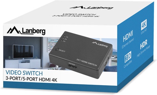 Раздатчик видеосигнала Lanberg SWV-HDMI-0003, 3840 x 2160