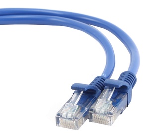 Провод Gembird CAT e5 UTP Patch RJ-45 8P8C, RJ-45 8P8C, 3 м, синий