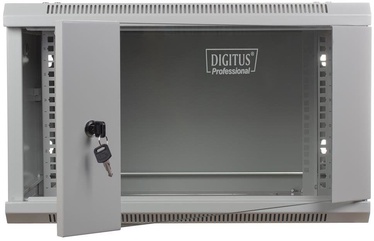 Digitus Wallmount Cabinet 19" 6U/600mm Glass Gray Unmounted