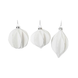 Ziemassvētku eglītes rotaļlieta Christmas Touch EBF845637/638/ball White, 3 gab.