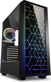 Kompiuterio korpusas Sharkoon RGB LIT 100, juoda