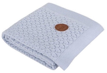 Ceba Baby Knitted Cotton Blanket 90x90cm Blue