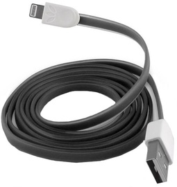 Vads Forever Flat Silicone USB/Lightning Cable iPhone 5/5S/6 Black