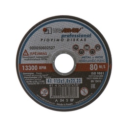Lõikeketas Luga Abrasiv 230x2,5x22mm 54S, kivi