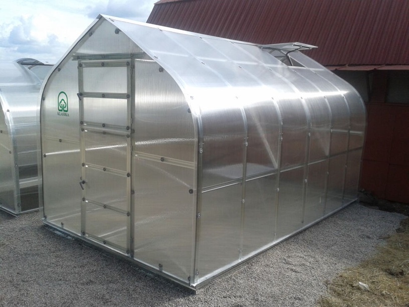 Kasvuhoone Klasika Standart, polükarbonaat, 8 x 2.5 m, 4 mm