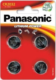 Baterijas Panasonic 66068, CR2032, 3 V, 4 gab.