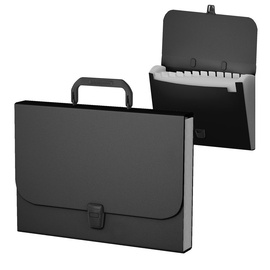 ErichKrause A4 Folder w/ Handle Black