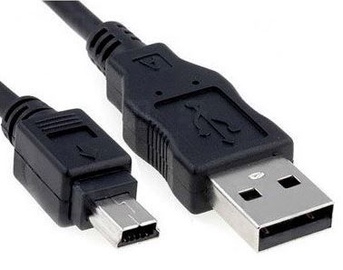 "Akyga" Kabelis, Mini USB / USB, juodas, 1.8 m