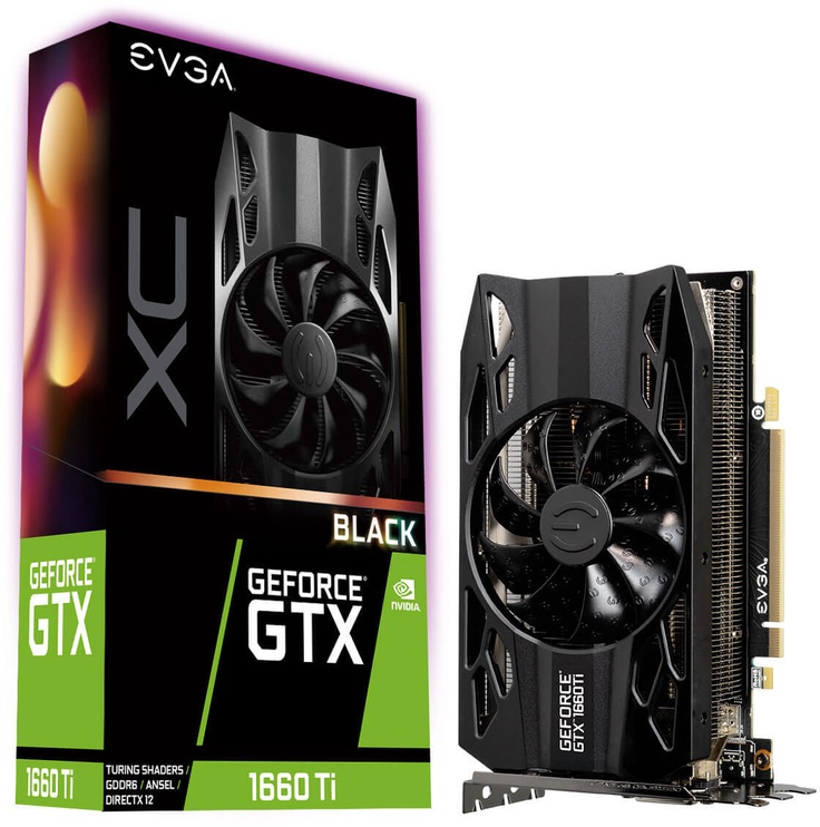 Videokarte EVGA GeForce GTX 1660 Ti XC Black GAMING 06G-P4-1261-KR, 6 GB, GDDR6
