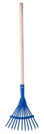 Woodyland Garden Tool Lawn Rake Wooden/Metal Blue 91886