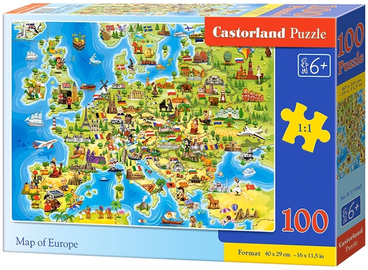 Пазл Castorland Map of Europe B-111060, 100 шт.