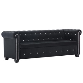 Диван VLX Chesterfield 247138, черный, 75 x 199 x 72 см