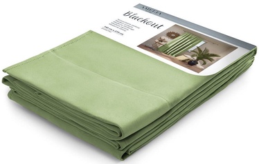 AmeliaHome Pleat Blackout Curtains Pistachio 140x270cm