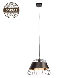 Gaismeklis Domoletti Monica MD52615-1L Ceiling Lamp 40W E27 Black/Gold