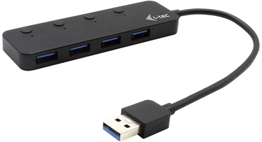 USB šakotuvas i-Tec U3CHARGEHUB4, juoda