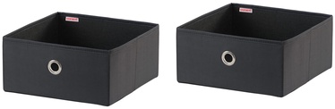 Leifheit Cloth Small Box 2PCS 27.5x28x13cm Black/Combi System