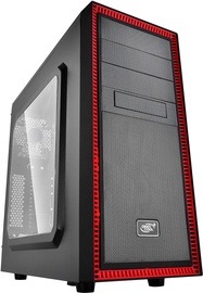 Deepcool Tesseract Middle-Tower ATX w/Side Window Black/Red DP-ATX-TSRBKRD