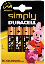 Duracell MN 1500 Simply Power AA LR6 Batteries 4x