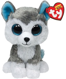 Mīkstā rotaļlieta TY Beanie Boos Slush Husky 36902, balta/pelēka, 24 cm