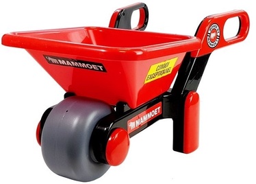 Smilšu kastes rotaļlietu komplekts Mammoet Wheelbarrow, sarkana