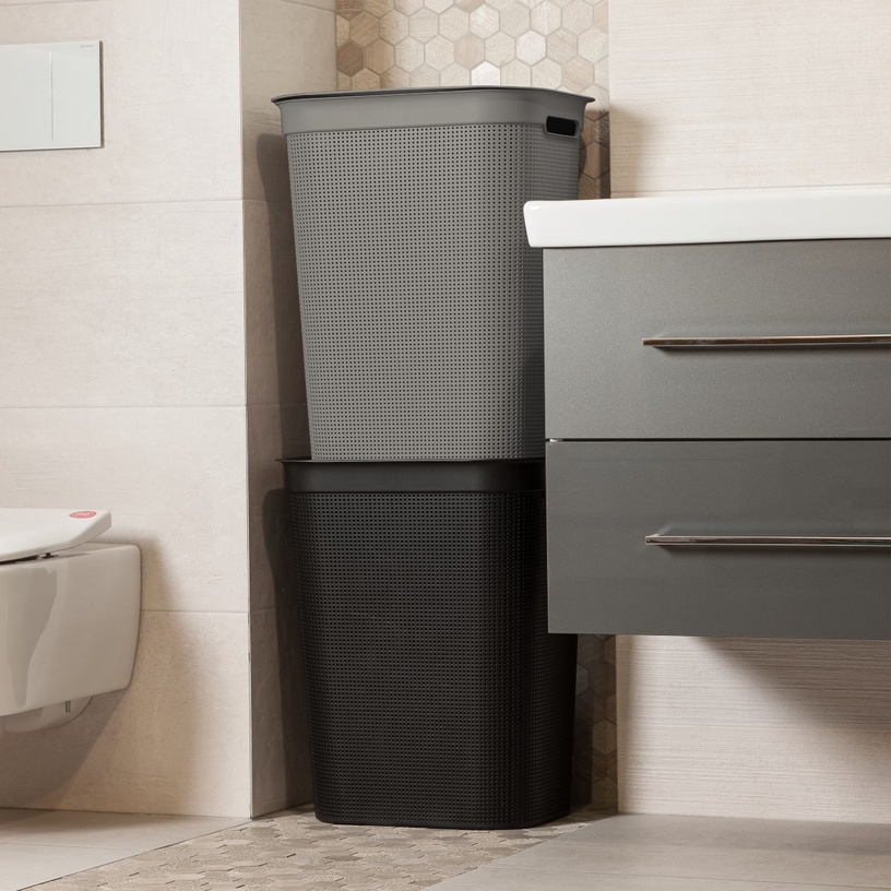 Ящик для белья Rotho 1023507422, 50 л, светло-коричневый, 43.1 см x 34 см