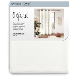 Ночные шторы AmeliaHome Oxford Eyelets, белый, 1400 мм x 2500 мм