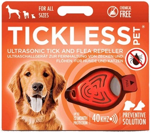 Ультразвуковой отпугиватель клещей Tickless Pet Ultrasonic Tick & Flea Repeller, oранжевый