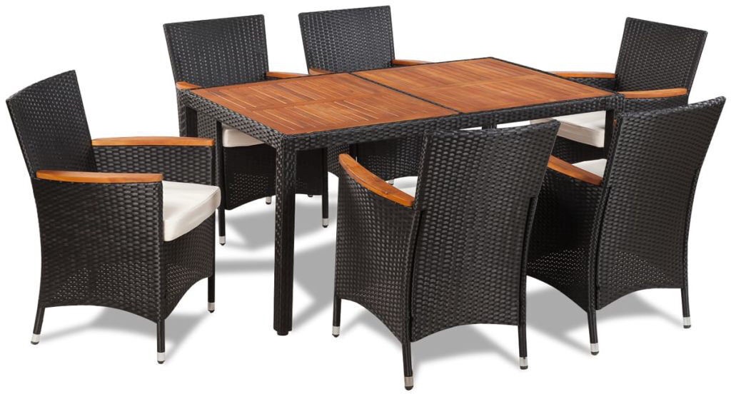 7 piece patio dining set with cushions