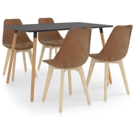 Обеденный комплект VLX 5 Piece Set 3056058, серый/коричневый