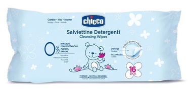 Drėgnos servetėlės Chicco Cleansing Wipes, 16 vnt.