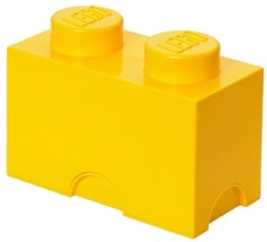 LEGO Storage Brick 2 Knobs Yellow