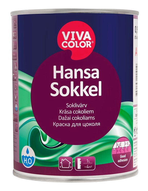 Krāsas pamatne Vivacolor Sokkel, emulsija, matēts, 0.9 l