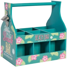 Home4you Wooden Basket For 6 Bottles 29x19xH30cm Beach Bar