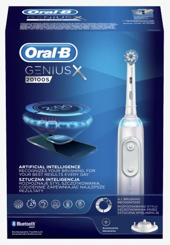 Электрическая зубная щетка Oral-B Genius X 20100S, белый