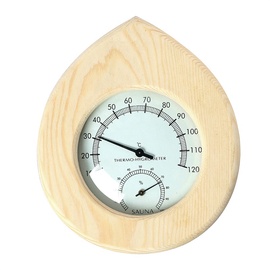 Термометр для сауны с измерителем влажности Flammifera AP-018BW, коричневый