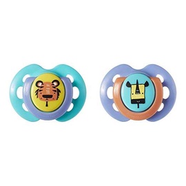 Соска Tommee Tippee Fun Style Orthodontic 433470, 0 мес., 2 шт.