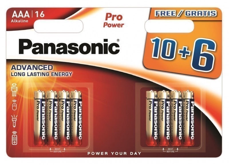 Baterijas Panasonic, AAA, 16 gab.