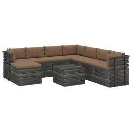 Āra mēbeļu komplekts VLX Garden Pallet Lounge Set 3061847, pelēks/brūns, 1-4 sēdvietas