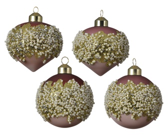 Елочное украшение Decoris 030154, розовый/, 80 мм