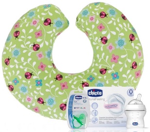 Chicco Boppy Pillow Ladybug + Breast Pads + Soother Physio Soft + Natural Feeling Bottle