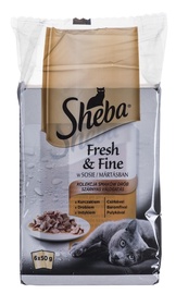 Sheba Fresh & Fine Mini Poultry In Sauce 6x50g